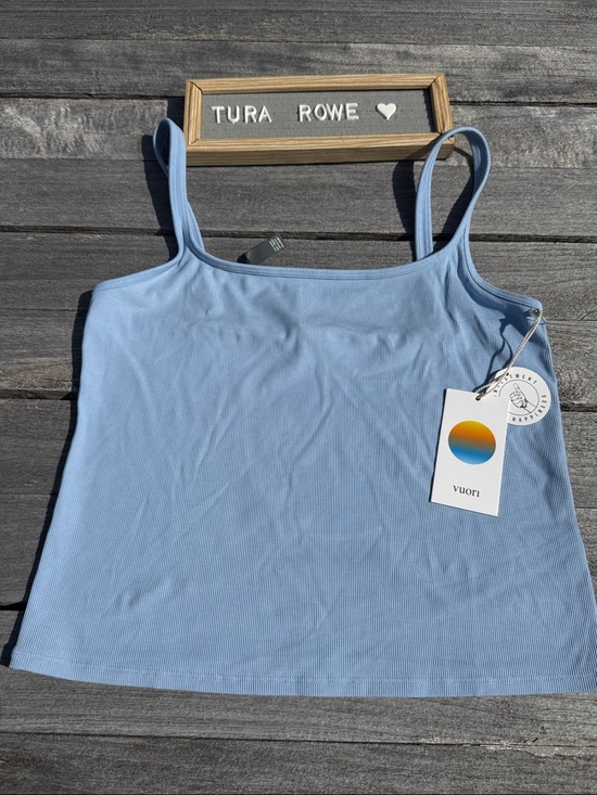 Vuori Tops - Vuori Light Blue Ribbed Camisole